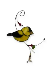 Artist- Andrew Reid Chubby Chicks - stained glass birds by Andrew Reid