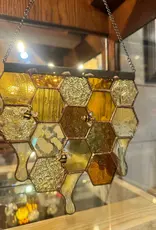 Artist- Andrew Reid ARHONCOMB Stained glass honeycomb by Andrew Reid