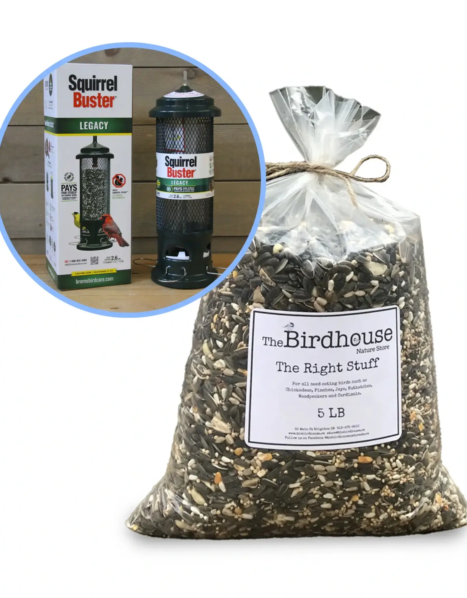 Birdhouse & Brome 5lb Right Stuff with Legacy Squirrel Buster + free 5lb Right Stuff