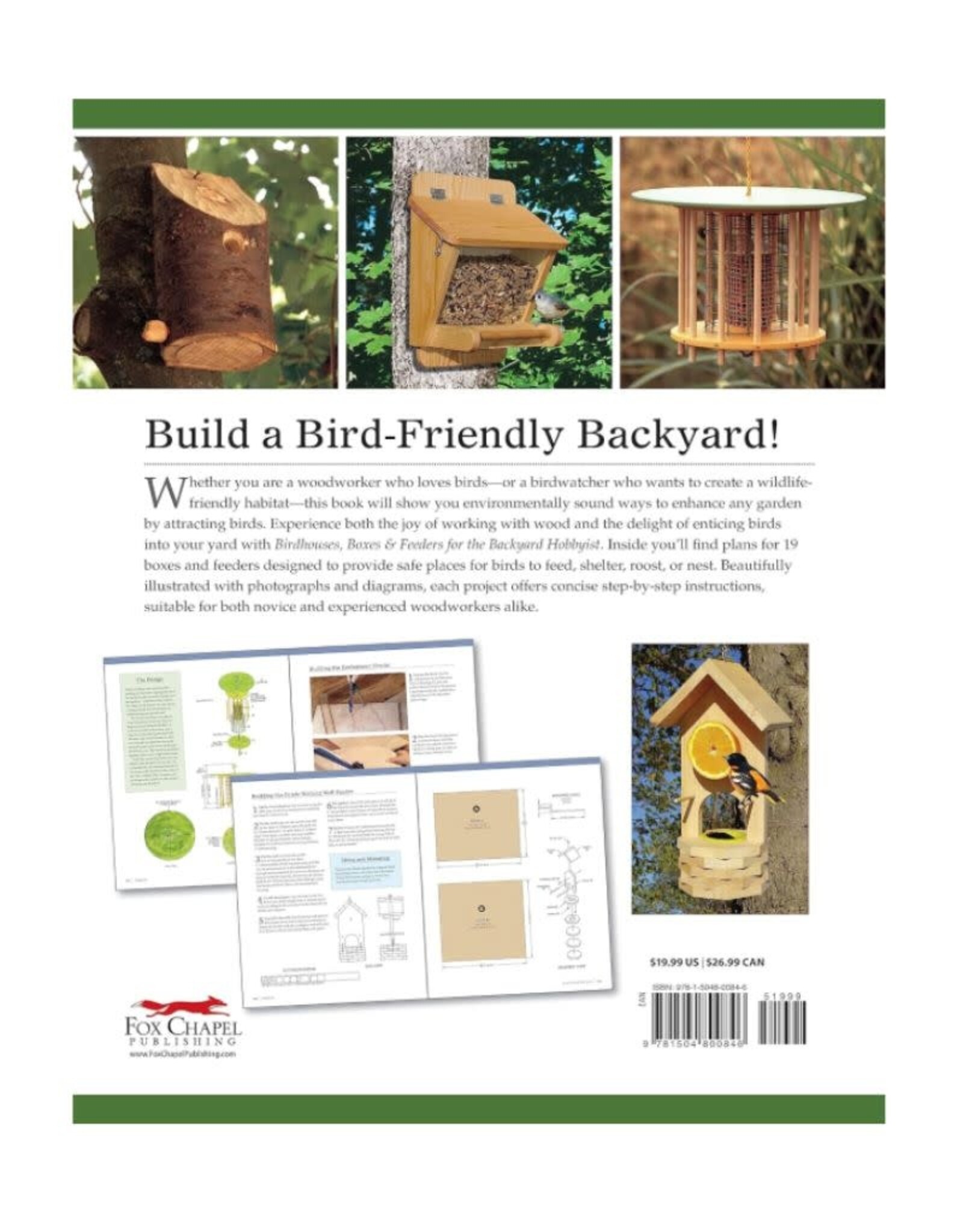 Fox Chapel Publishing BBF Birdhouses, Boxes and Feeders