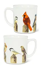 Abbott Birds on Fence Post Mug-4"H(14oz)