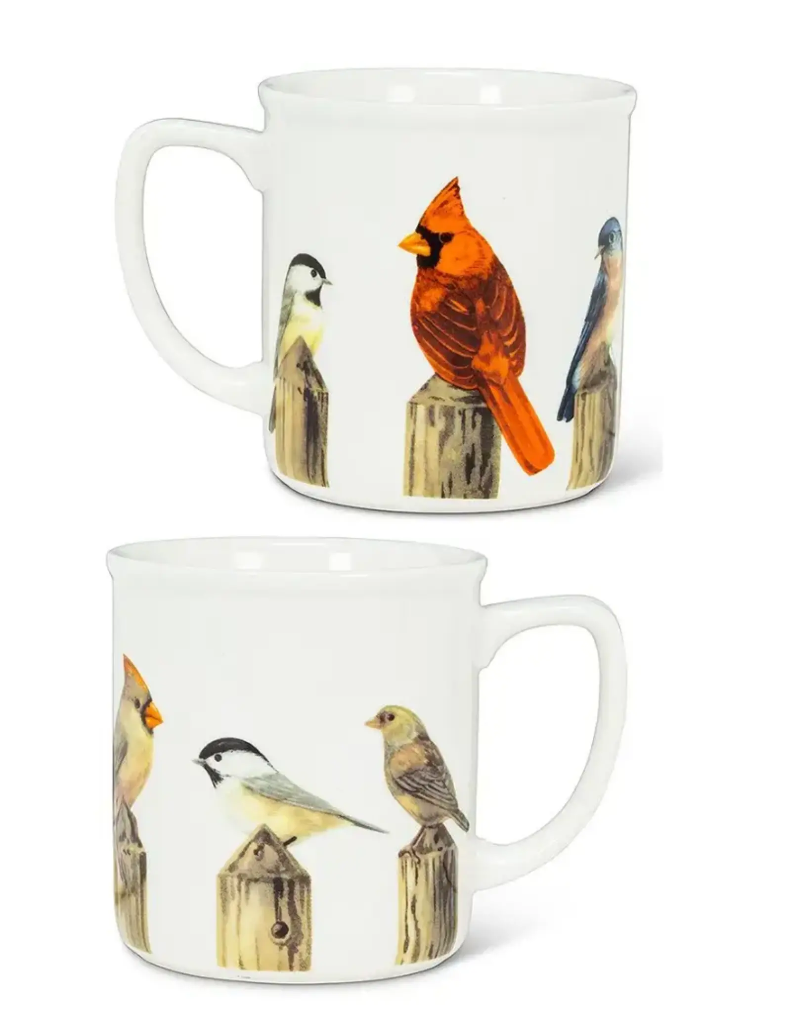 Abbott Birds on Fence Post Mug-4"H(14oz)
