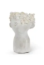 Abbott Lg Kissing Face Planter w/Gold-10"H