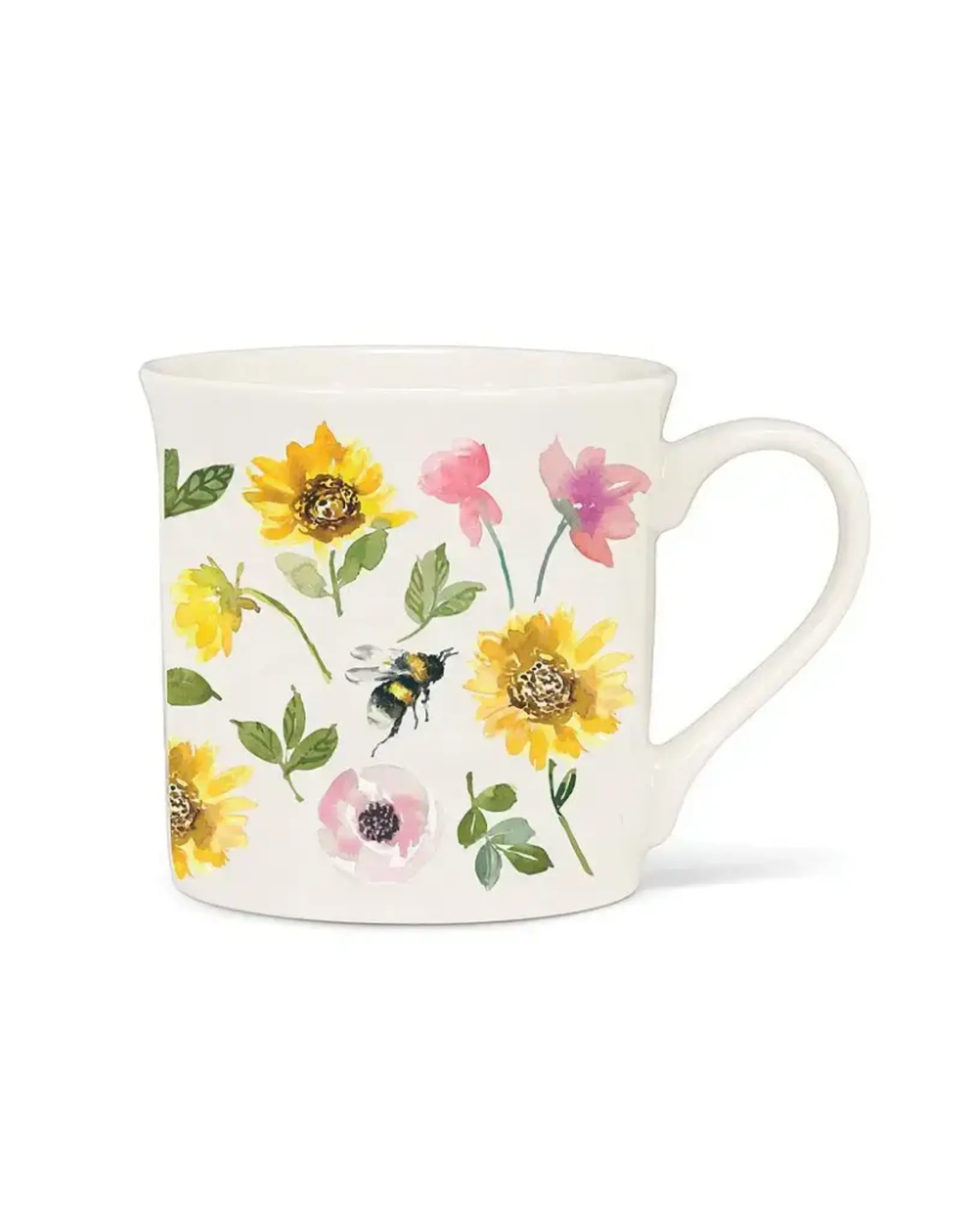 Abbott ABMGSB Sunflowers & Bees Flared Mug-3.5H(12oz)