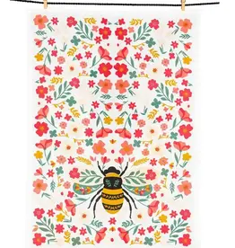 Abbott Colourful Floral Bee Kitchen Towel-20x28"L
