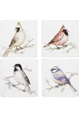 Ganz GZ177811 WATERCOLOUR BIRD COASTERS PACK OF 4