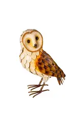 Evergreen EE5469 Metal Brown Barn Owl Statuary, 15" H