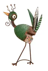 Evergreen EE234 Rustic Metal Chicken with Spring Neck statuary, 19.25"H