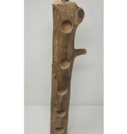 Artist Jean Long JL1086  Wood Log  Suet Squeeze Feeder #1086