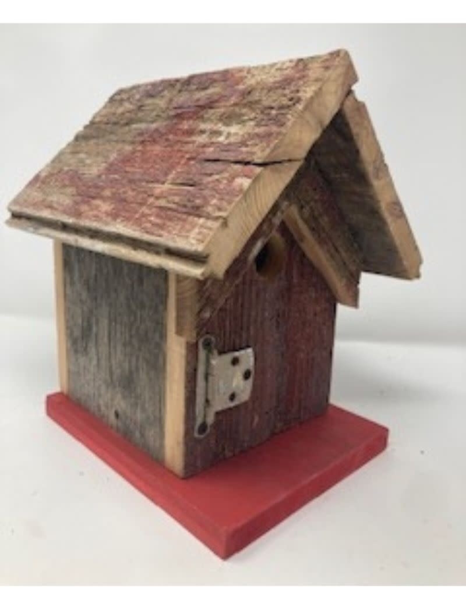 Artist Jean Long JL1244 Jean Long Red Barnboard Birdhouse #1244, 1.25" Hole