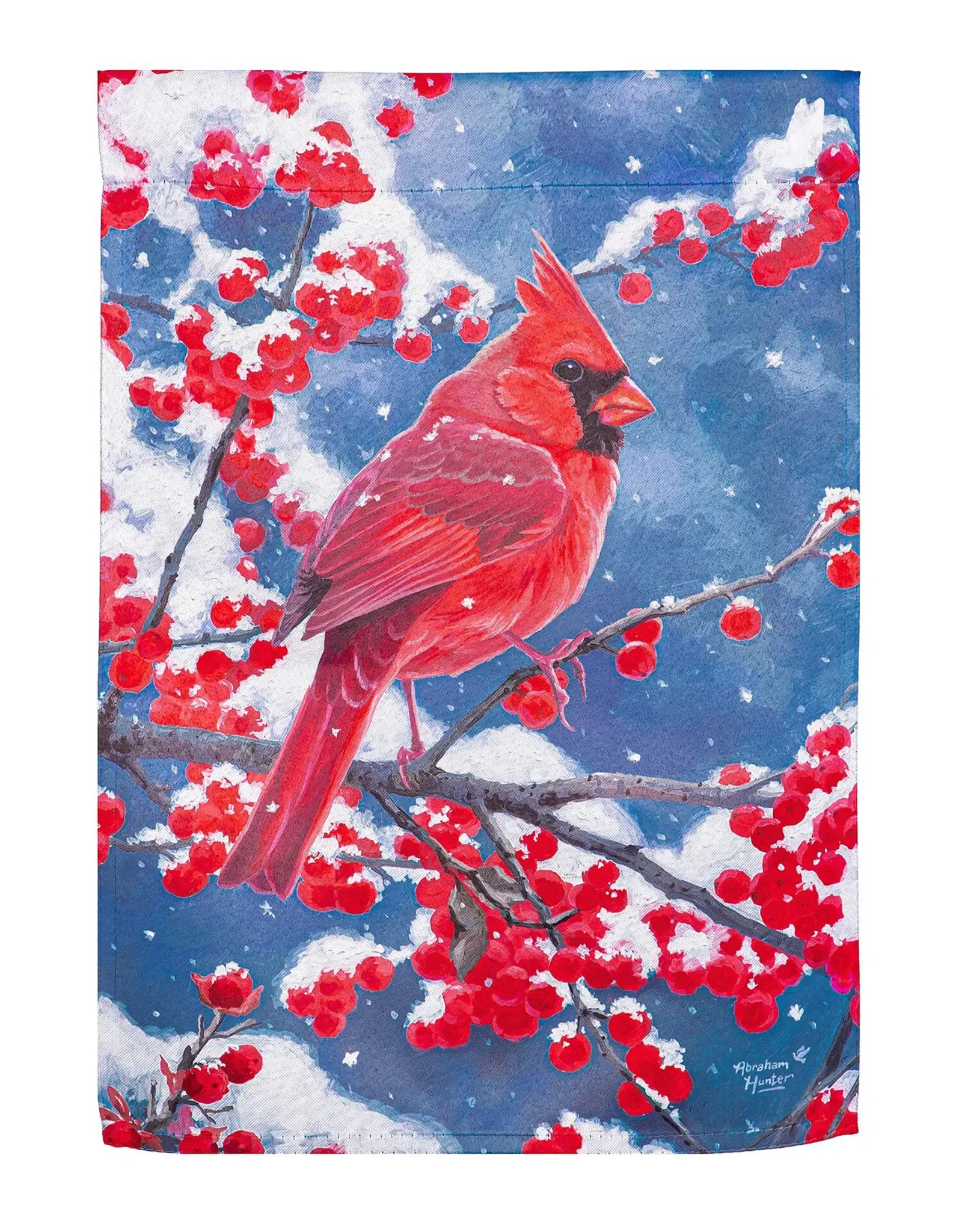 Evergreen EE13S12170 Red Cardinal Suede House Flag