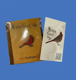 Iver Fashions IFNGUP Red Cardinal Lapel Pin