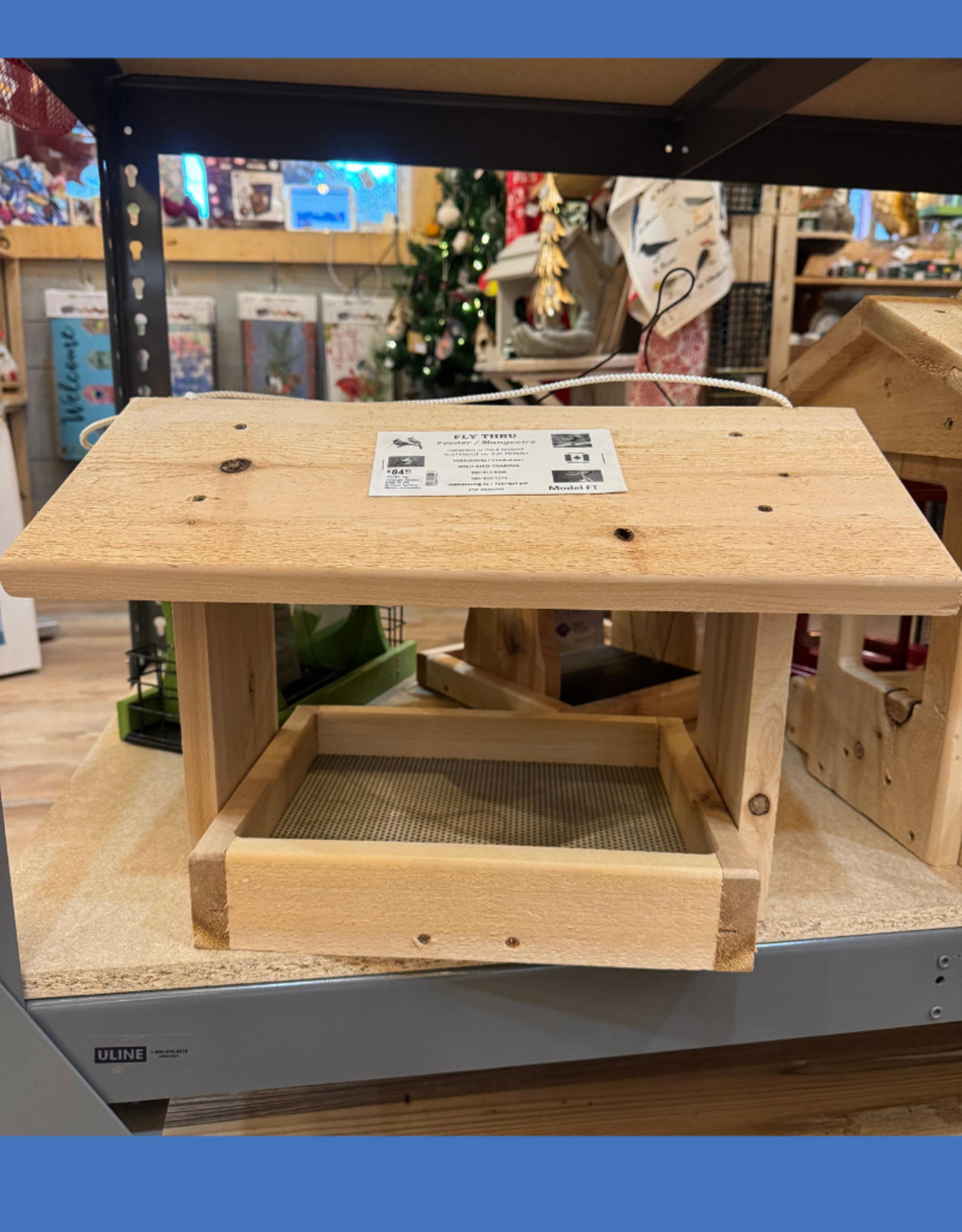 PYP Designs PYPFT Fly through feeder. Easy to fill. Screen bottom. Made in Canada.