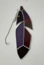 Artist- Andrew Reid Stained Glass Feather with Charm