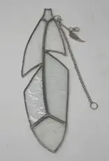 Artist- Andrew Reid Stained Glass Feather with Charm