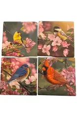 Carson EL72532 Coaster 4" Mixed Bird (4 assort each)