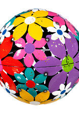 Evergreen Metal Floral Decorative Garden Ball, Set of 3