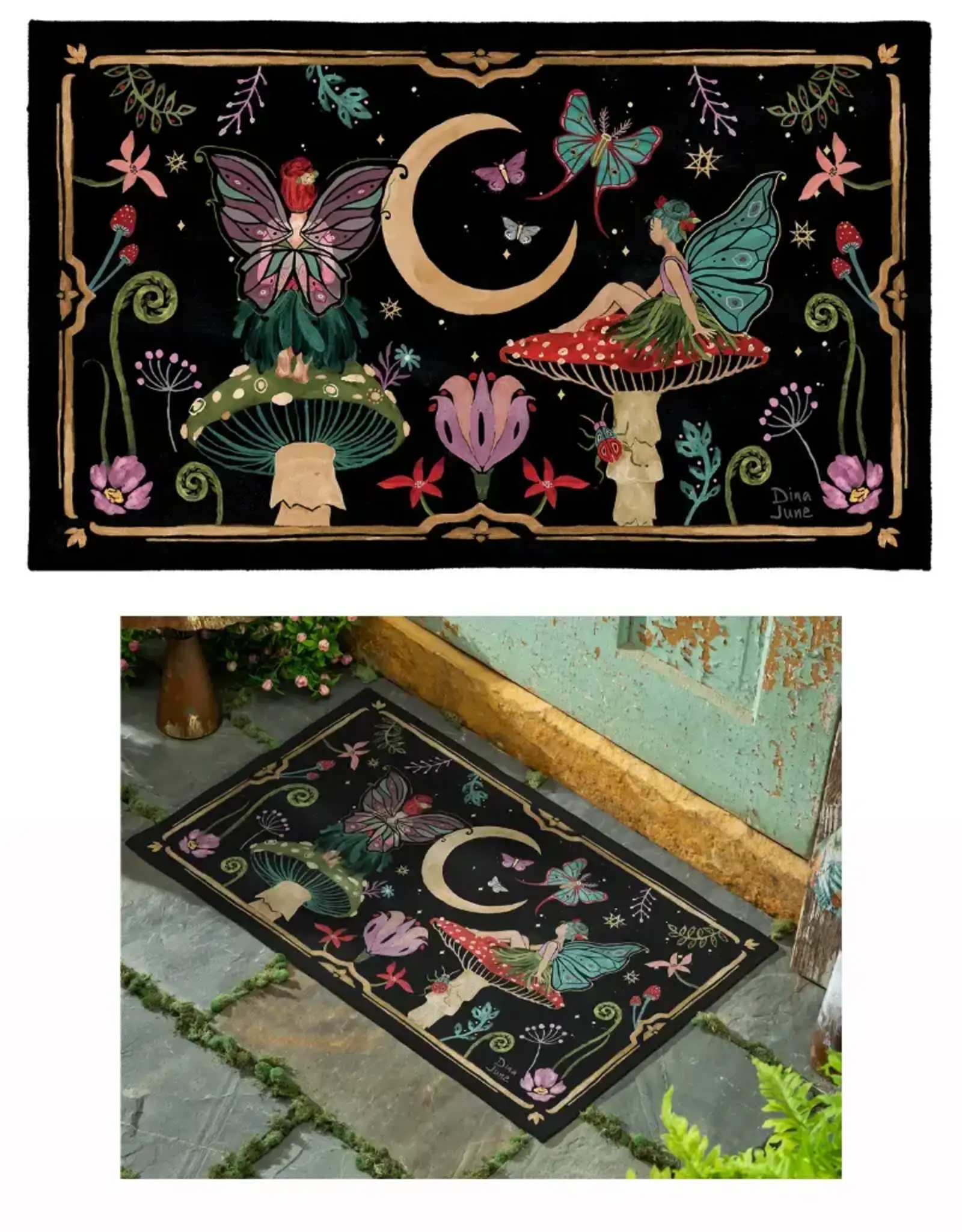 Evergreen Fairy Wonderland Washable  Indoor/ Outdoor Mat