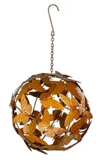 Evergreen Metal Butterfly Decorative Garden Ball, 10"