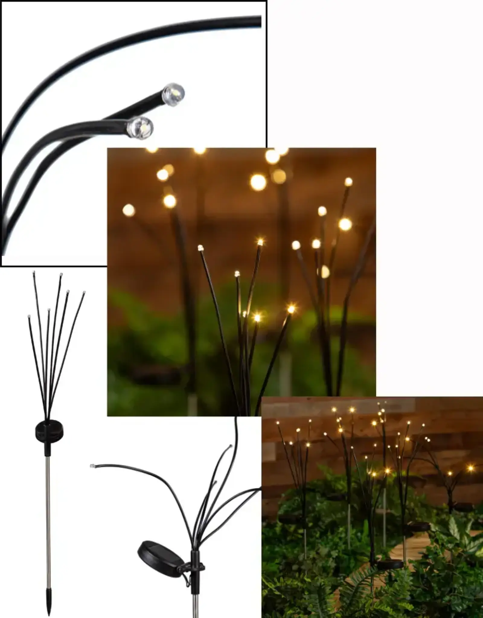 Evergreen Firefly solar Garden Stake Program, 28"
