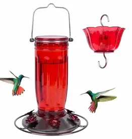 Kingsyard KY119CP04 Glass Hummingbird Feeder w/moat