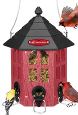 Kingsyard KY225CP Red Recycled Bird Feeder Hexagon