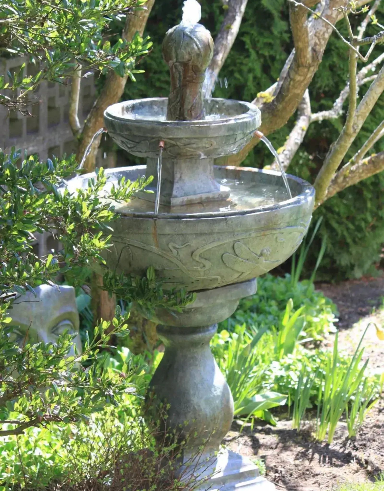 Castart Studio CADRAGFNTWS Dragonfly Fountain - Western Slate