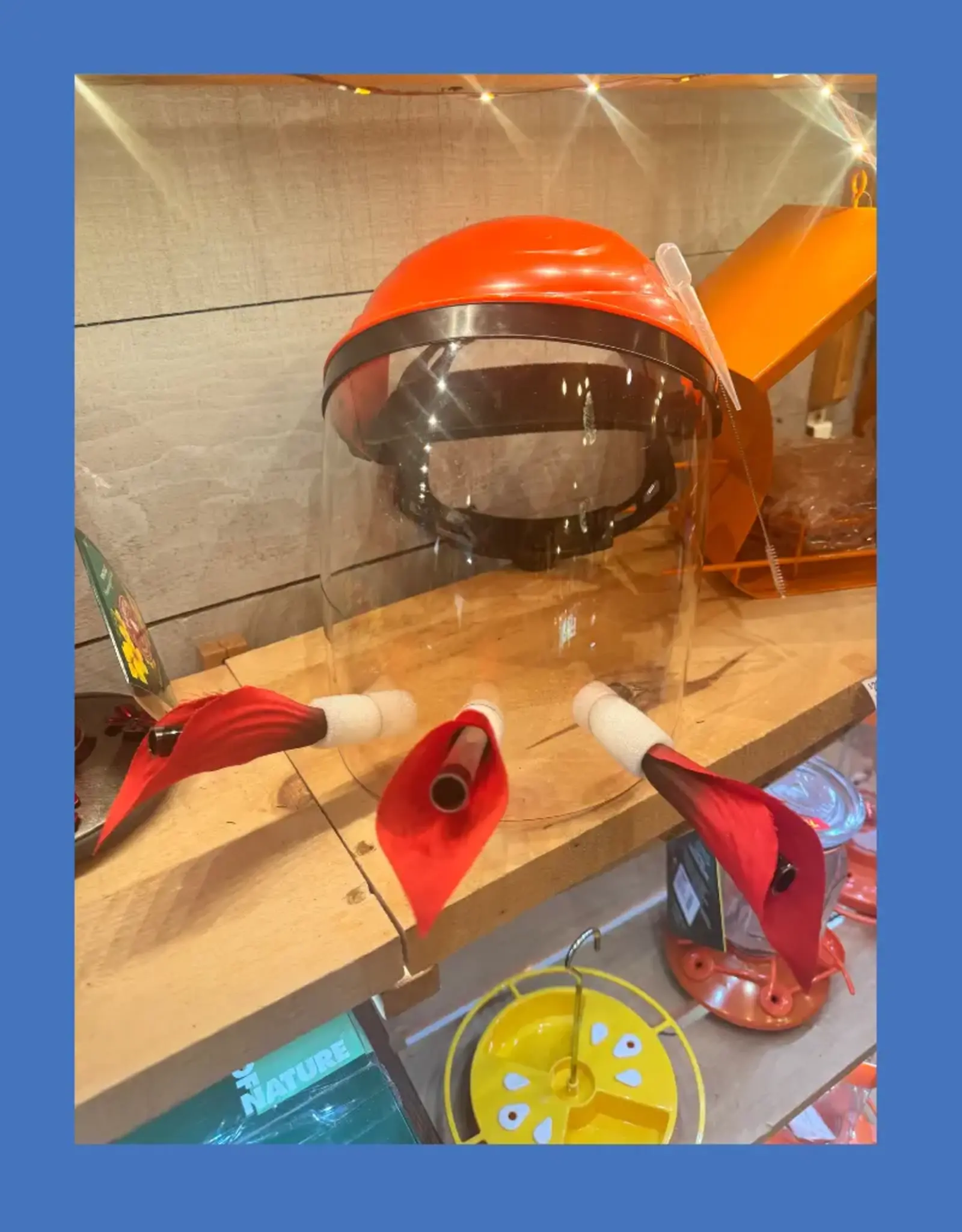 SJTHEL Helmut mounted Hummingbird Feeder
