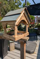 Artist Jean Long JL1299 Large Blue-Roofed Fly-Through Platform Feeder by Jean Long