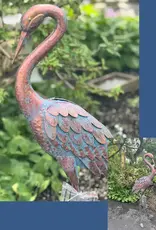 Panam Decor & Gifts PUI68083 Aged Metal Crane Head Down 48" tall