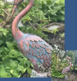 Panam Decor & Gifts PUI68083 Aged Metal Crane Head Down 48" tall