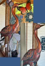Panam Decor & Gifts PUI68083 Aged Metal Crane Head Up 48" tall