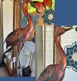 Panam Decor & Gifts PUI68083 Aged Metal Crane Head Up 48" tall