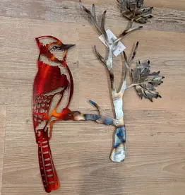 Panam Decor & Gifts Bird on a Branch Metal Wall Art