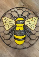 Panam Decor & Gifts PUI99093 Metal Bee and Honeycomb Wall Art