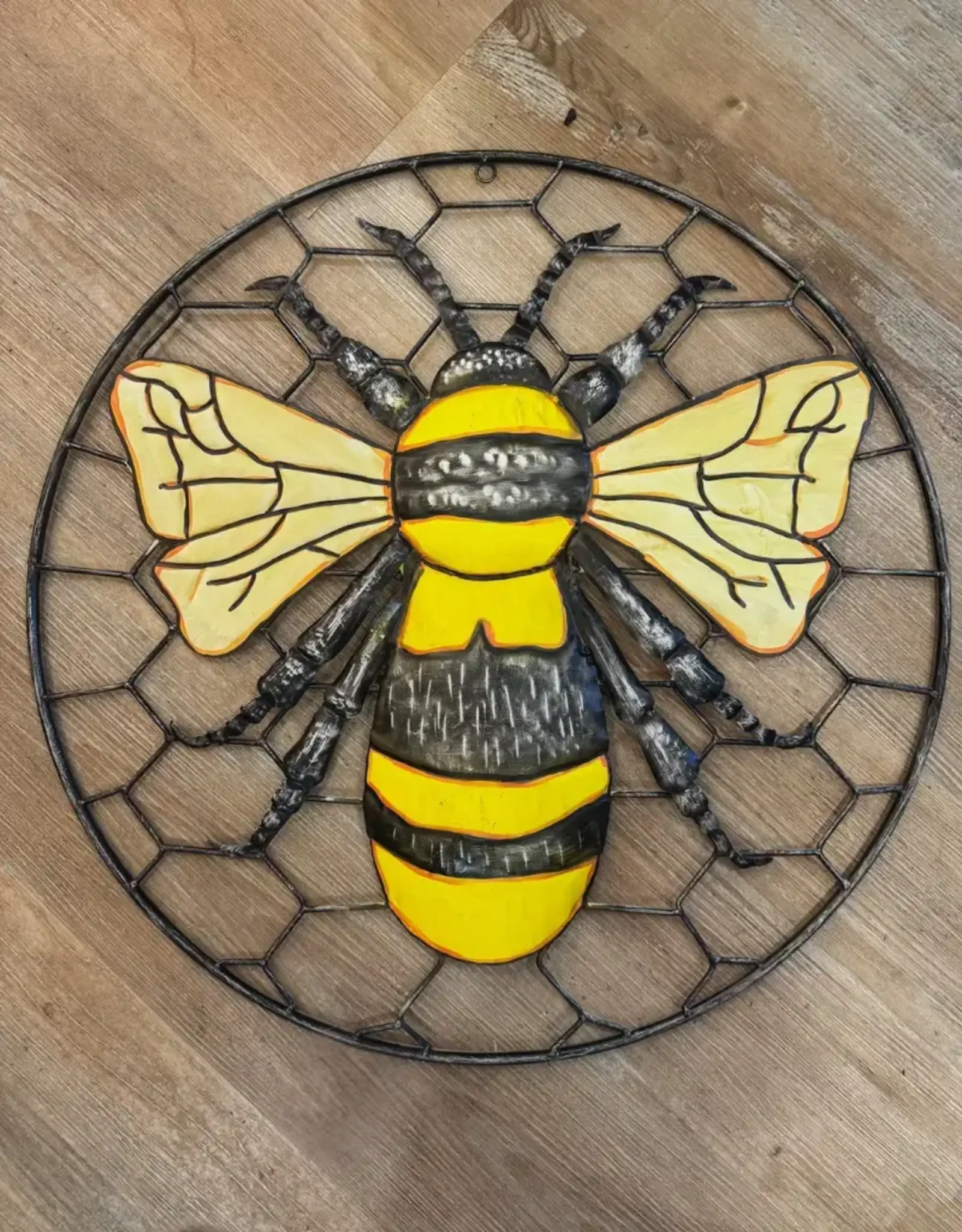 Panam Decor & Gifts PUI99093 Metal Bee and Honeycomb Wall Art