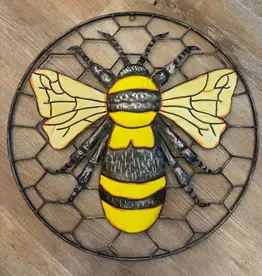 Panam Decor & Gifts PUI99093 Metal Bee and Honeycomb Wall Art