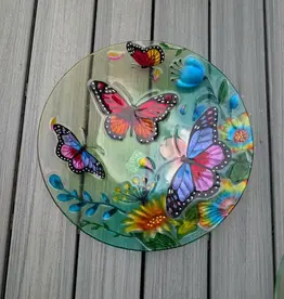 Evergreen Glass Birdbath Evergreen Glass Birdbath