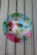 Evergreen Glass Birdbath