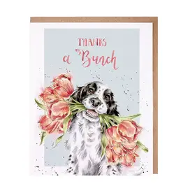 Wrendale Designs by Hannah Dale DYAWAC040 Thanks a Bunch Single Card