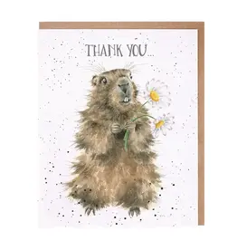 Wrendale Designs by Hannah Dale DYAWC138 Thank You Single Card