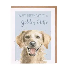 Wrendale Designs by Hannah Dale Golden Oldie Dog Single Card