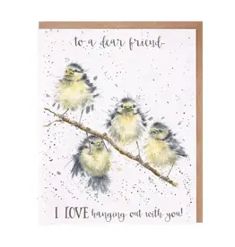 Wrendale Designs by Hannah Dale DYAWC050 Hanging Out Single Card