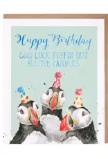 Wrendale Designs by Hannah Dale Birthday Candles Puffin Single Card