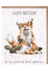Wrendale Designs by Hannah Dale DYAWC162 Favorite Bad Influence Single Card