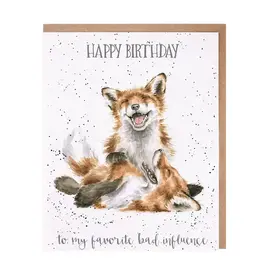 Wrendale Designs by Hannah Dale DYAWC162 Favorite Bad Influence Single Card