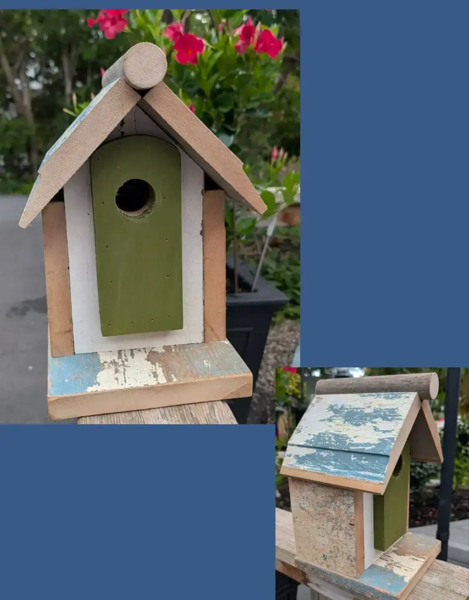 Artist Jean Long JL2225-1310 rustic birdhouse by Jean Long universal 1.5" portal
