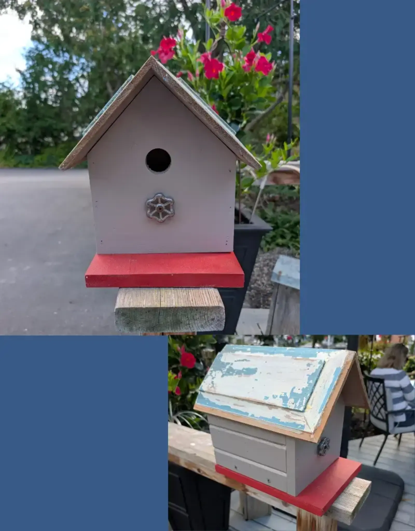 Artist Jean Long JL2229-1314  Jean Long rustic birdhouse with universal portal 1.5"