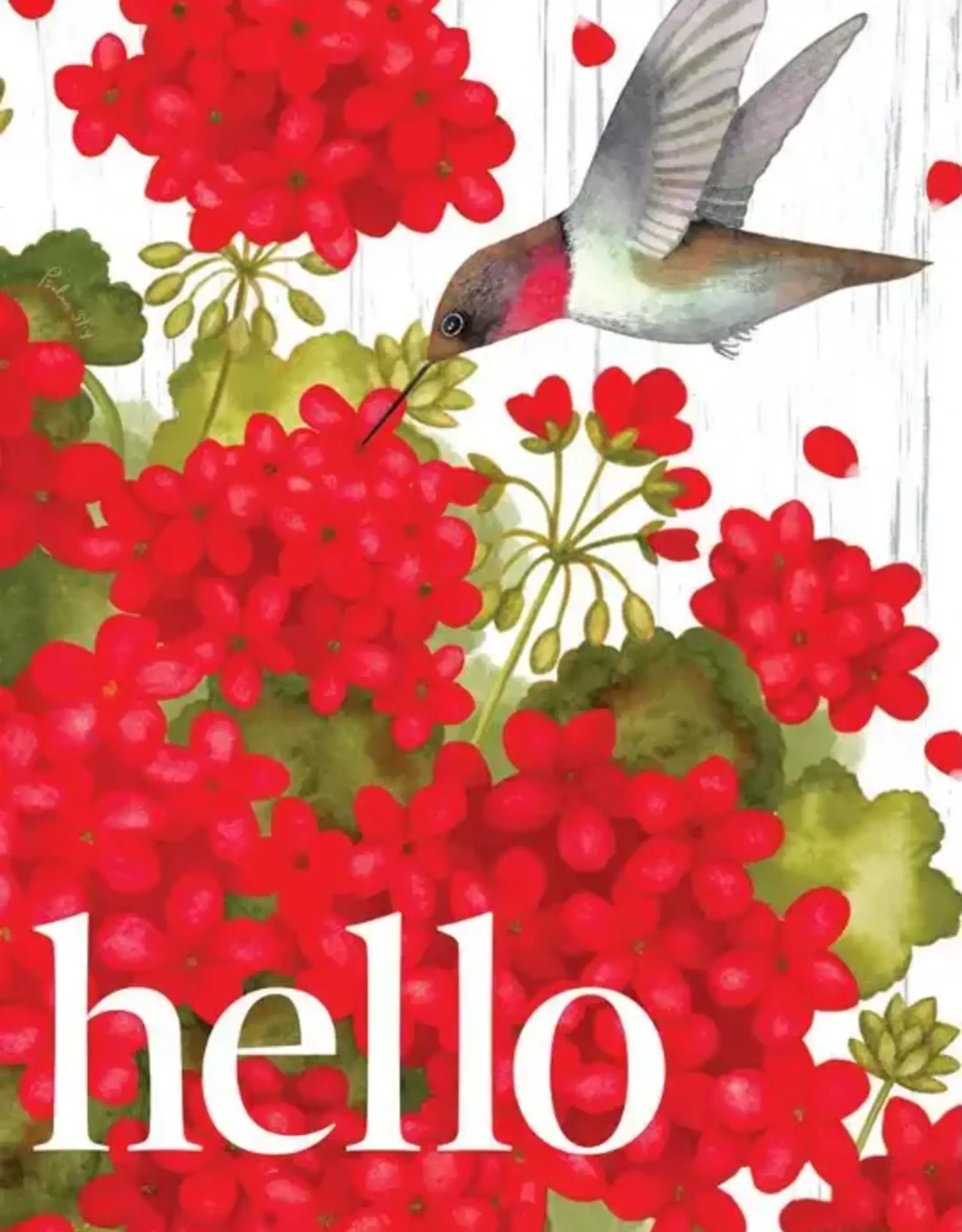 FlagTRENDS EE54793 House Flag Hello Hummingbird