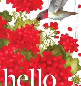 FlagTRENDS EE54793 House Flag Hello Hummingbird